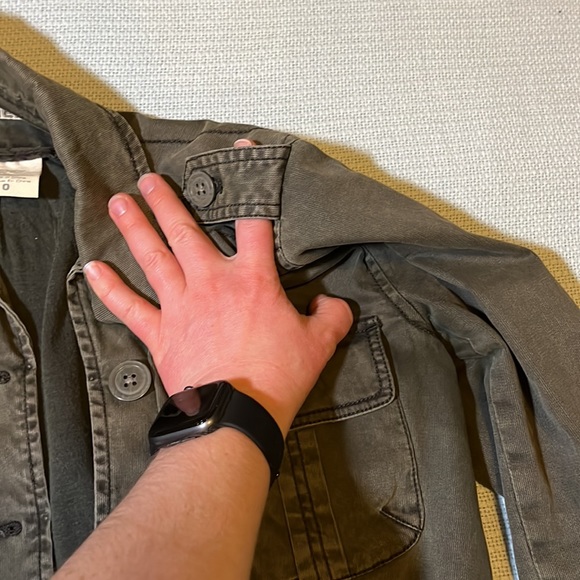 Anthropologie hei hei Women’s Olive Green Crop Jean Jacket - Picture 5 of 7